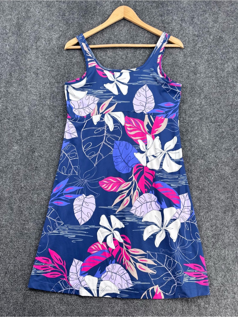 Columbia PFG Freezer III Tropical Athleisure Performance Tank Dress Womenβs M